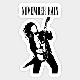 November rain silhouette Sticker